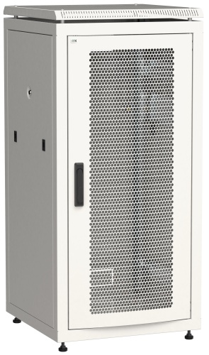 ITK Шкаф сетевой напольный 19" LINEA N 24U 600х800мм перфорированная передняя дверь серый | код LN35-24U68-P | IEK